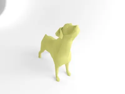 Dog Labrador Retriever Low Poly Game Ready Low-poly 3D model