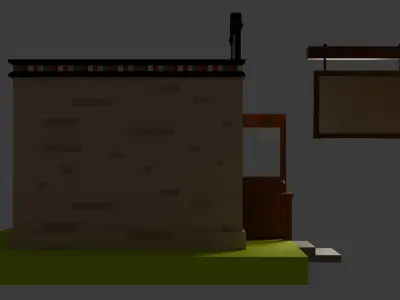 General Store Low-poly 3D model