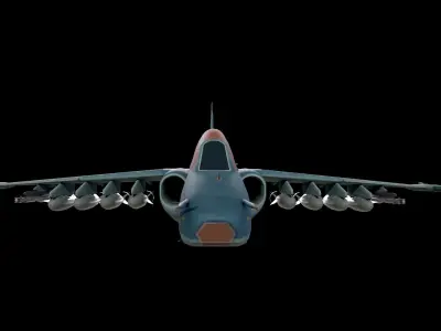 Su-25 Frogfoot Low-poly 3D model