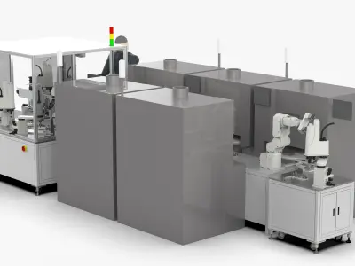 Automatic LED Shell Dispensing Detection Machine 3D model