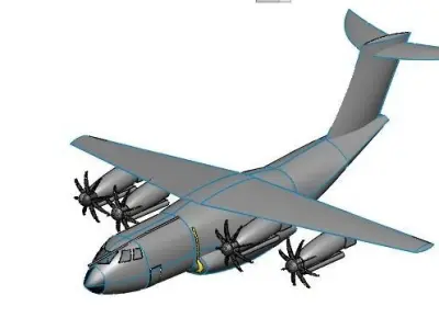 Airbus A400M Atlas airplane 3D model