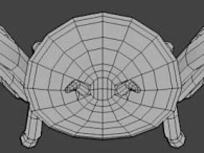 Spider Base Mesh  Low-poly 3D model