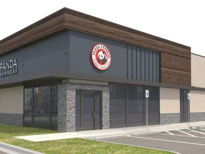 Retail-034 Panda Express With Site 3D model