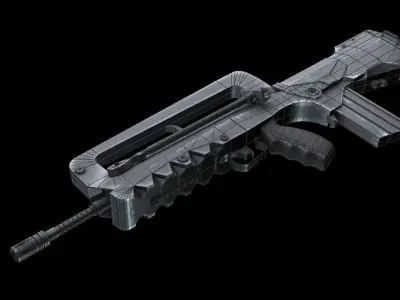 famas  gun Low-poly 3D model