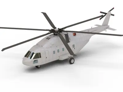 Helicopter asset Low-poly 3D model