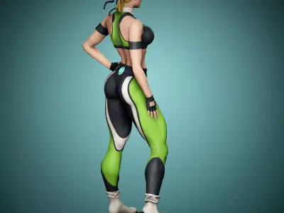 Sonya Blade from Mortal Kombat 3D print model
