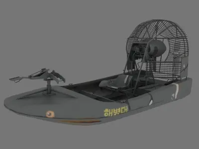 Vietnam War Airboat 3D model