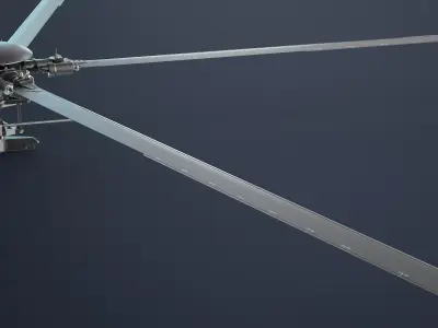 MH-6 Little Bird Rotors High-Poly 3D model