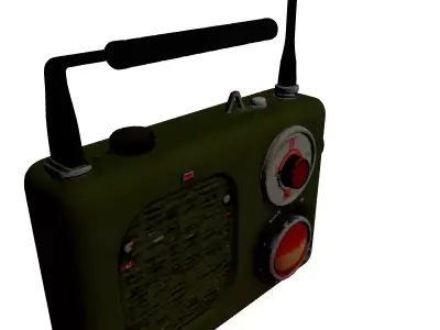 Retro Portable Military Radio 3D model
