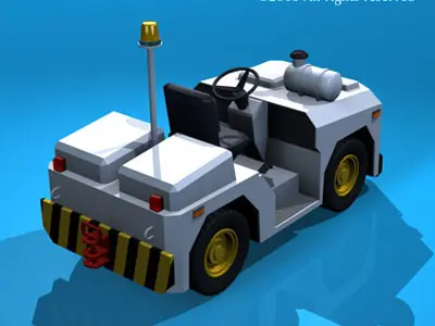 Airport tow tractor3 3D model