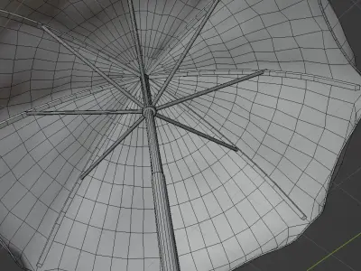 Beach umbrella Free low-poly 3D model purchase