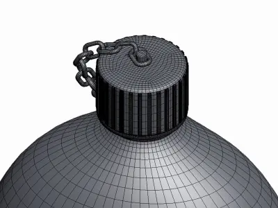 Military drinking canteen bottle - world war2 3D model