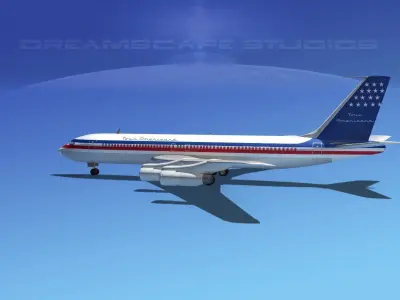 Boeing 707 Tour Americana 3D model