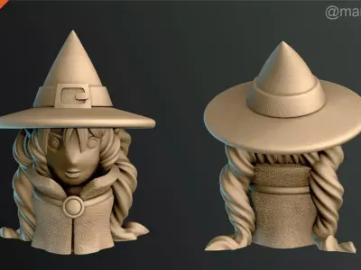 Classic Witch Halloween Decoration Free 3D print model