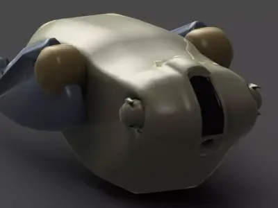 Walrus mobile phone with two antennas 3D print model