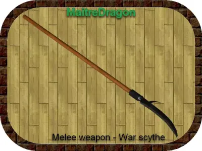 Melee Weapon - War scythe Free low-poly 3D model