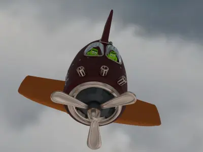 animation aircraft 3D model