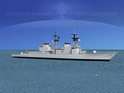 Spruance Class DD987 USS OBannon 3D model