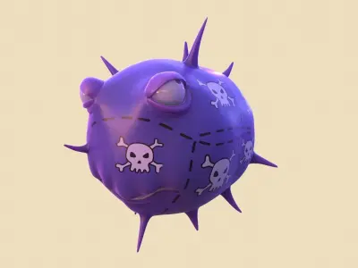 FUGU The Simpsons Low-poly 3D model