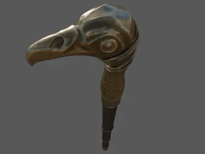  Assassins Creed Cane Sword Low-poly 3D model