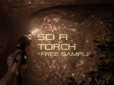  Free Sci Fi Torch - Explorers Lights Sample Free low-poly 3D model