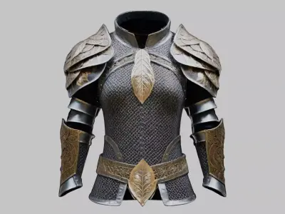 Sci-fi Armor Set - Modular Design Low-poly 3D model