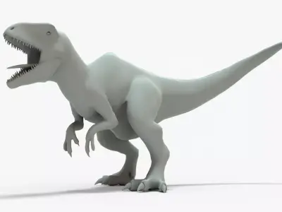 Giganotosaurus Rigged Basemesh Low-poly 3D model