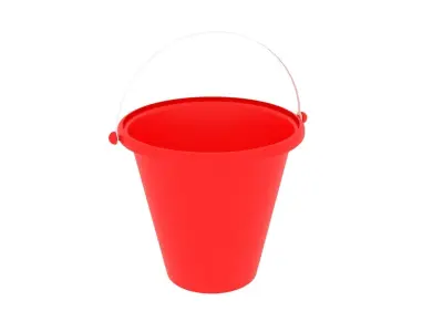 Plastic Toy Sand Bucket 3D model