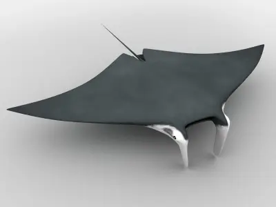 Giant oceanic manta ray Low-poly 3D model
