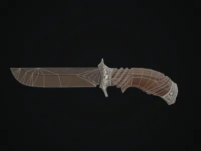Hunter Knife Low-poly 3D model shop
