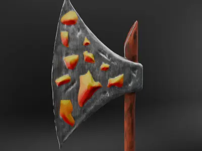 Magic Axe Low-poly 3D model