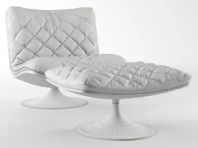 Armchair lounge chair and ottoman Free 3D model purchase