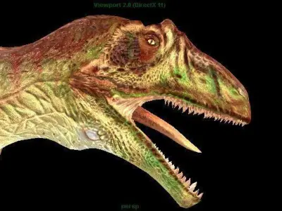 Giganotosaurus t - rex dinosaur Low-poly 3D model