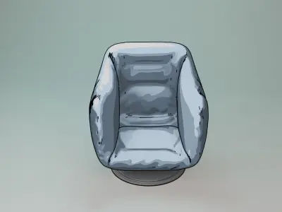 A stylized office chair Free low-poly 3D model