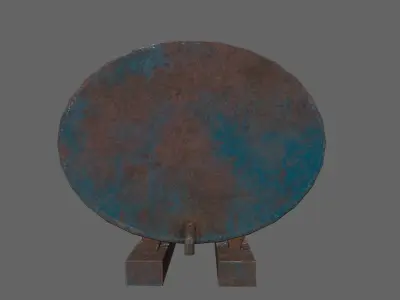 tanker old rusty plate Low-poly 3D model