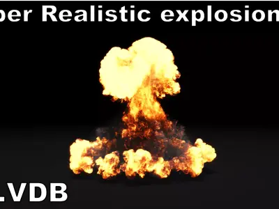 Super Realistic Explosion 6 - vdb animated 3D model
