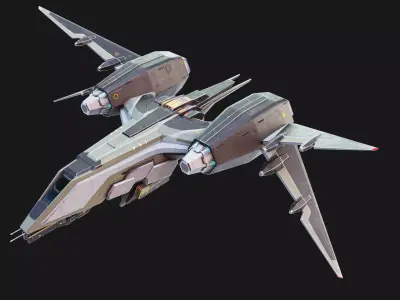 Space Fighter MK 1 Low-poly 3D model