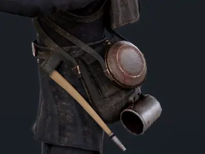 UNDEAD SOLDIER Low-poly 3D model