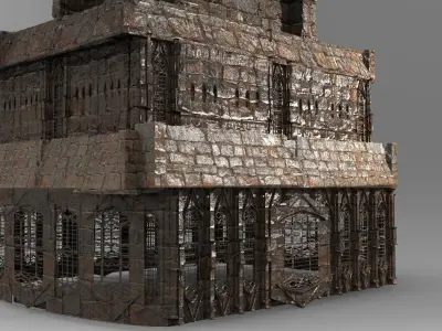 Lizard Cult Mining Prison colony 1 3D model