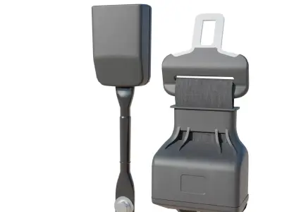 3D Seat Belt Model - Vehicle Interior Safety Accessory Low-poly 3D model