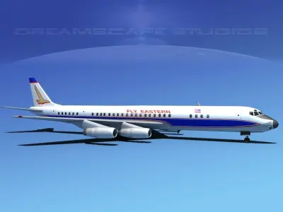 Douglas DC-8-63 Eastern Airlines 1 3D model