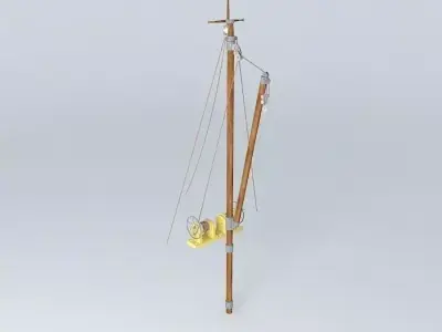ARGONAUTIX marine details mast and winchs Free 3D model