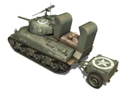 M4A1 Sherman - Aide de Camp 3D model