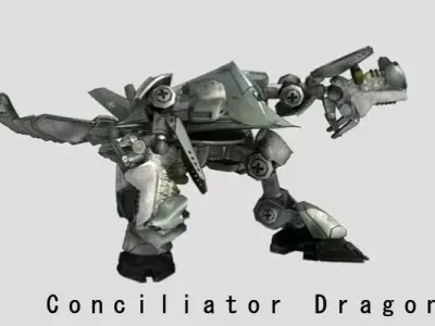 Conciliator Dragon Low-poly 3D model