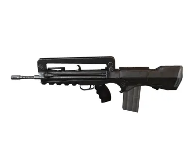 famas gun with handle Low-poly 3D model