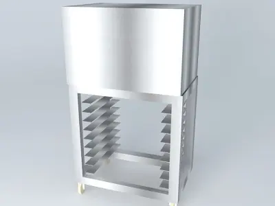 Kit-227stainless steel countertop and oven for Alex Marques Free 3D model