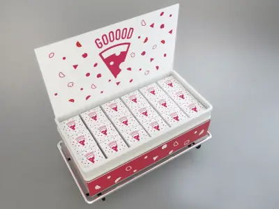 Commercial freezer display 3D model