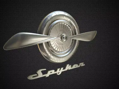 spyker logo 3D model