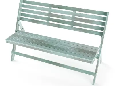 Wooden Bench 3D model 6