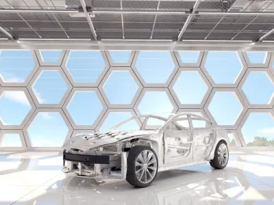 Tesla Model S Frame and Chassis in the interior model 3D model